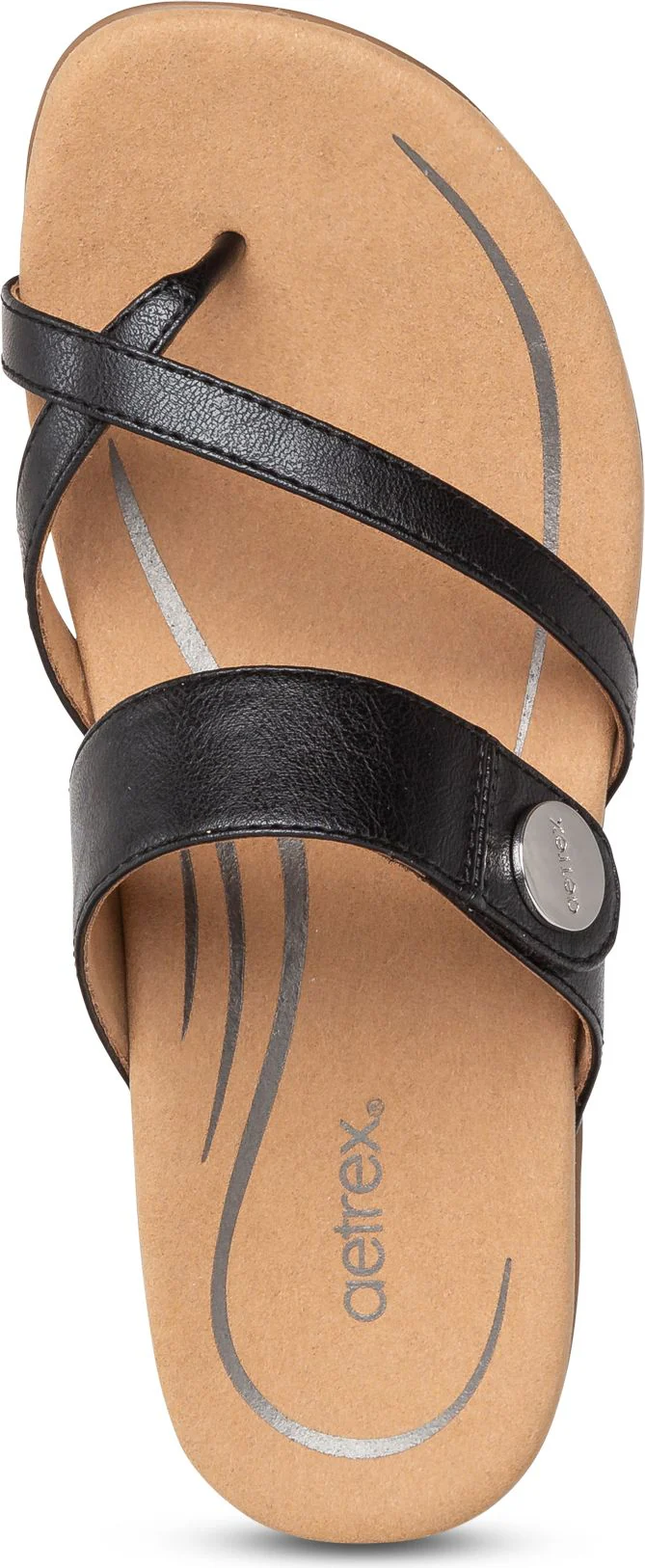 Izzy Adjustable Slide Sandal Black - Image 3