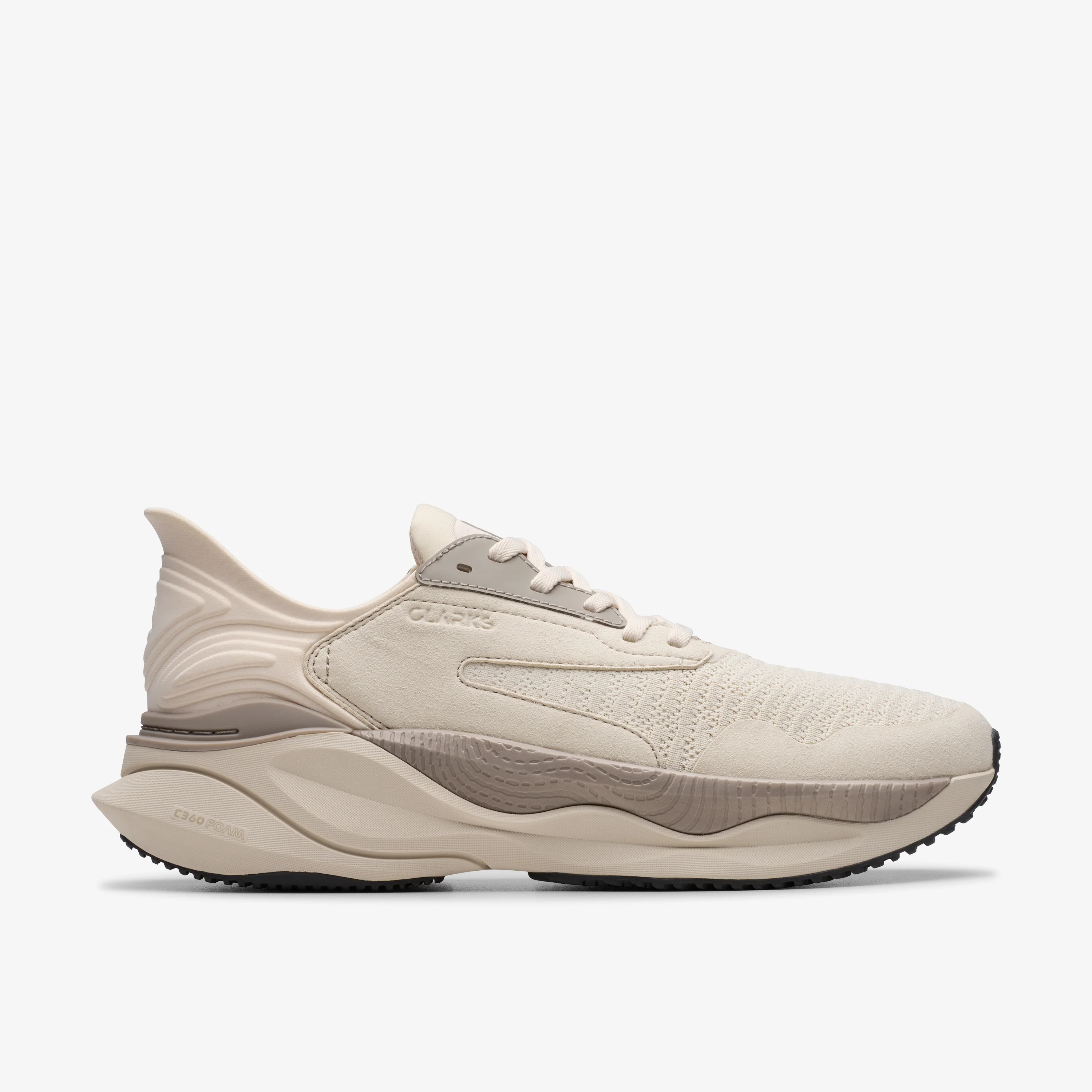 Clarks Pace Off White Combi - Image 2