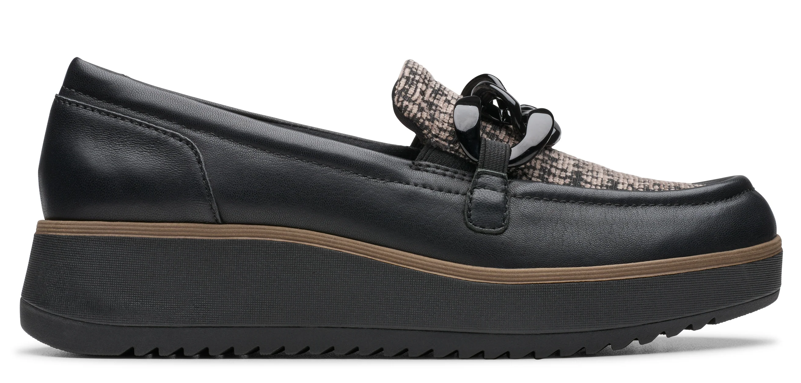 Zylah May Leather/Textile Black Combi - Image 2