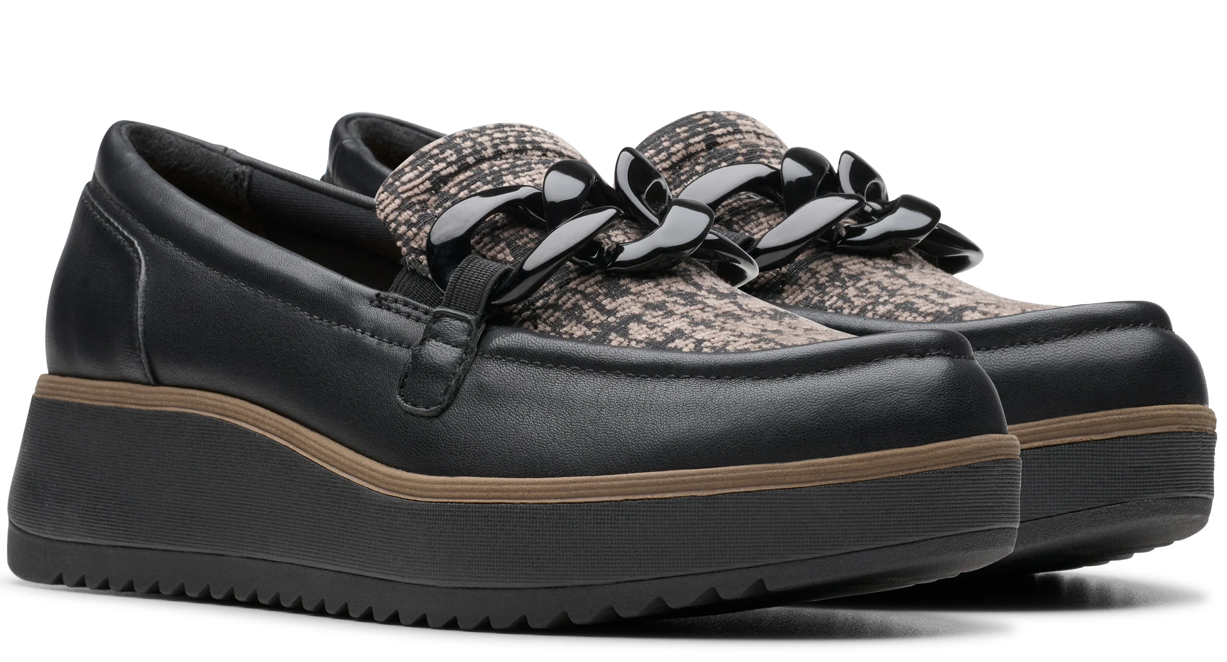 Zylah May Leather/Textile Black Combi - Image 4