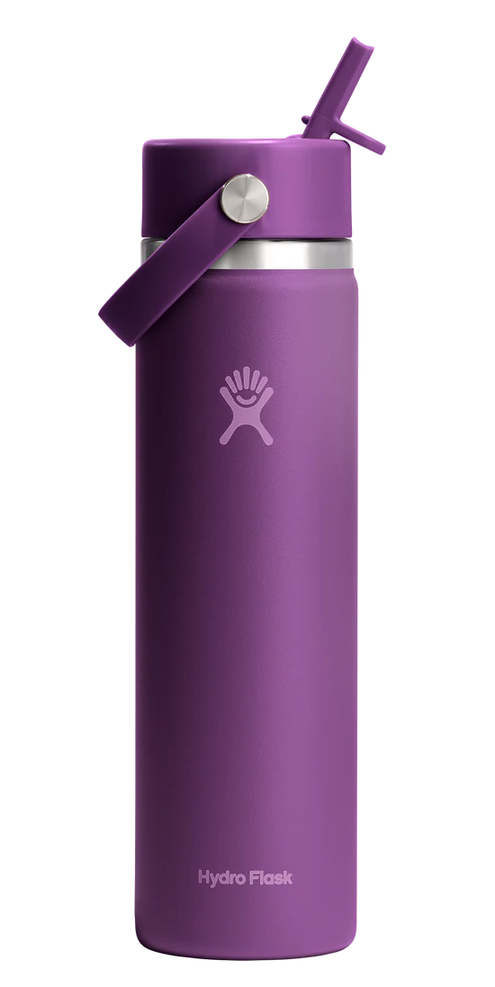 24oz Wide Flex Straw Cap Beachplum Purple
