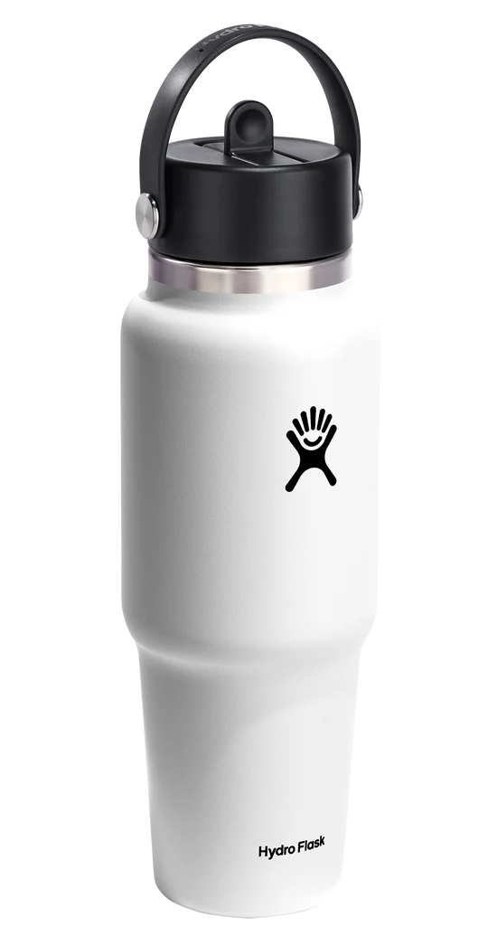 32oz Wide Flex Travel Bottle White - Image 2