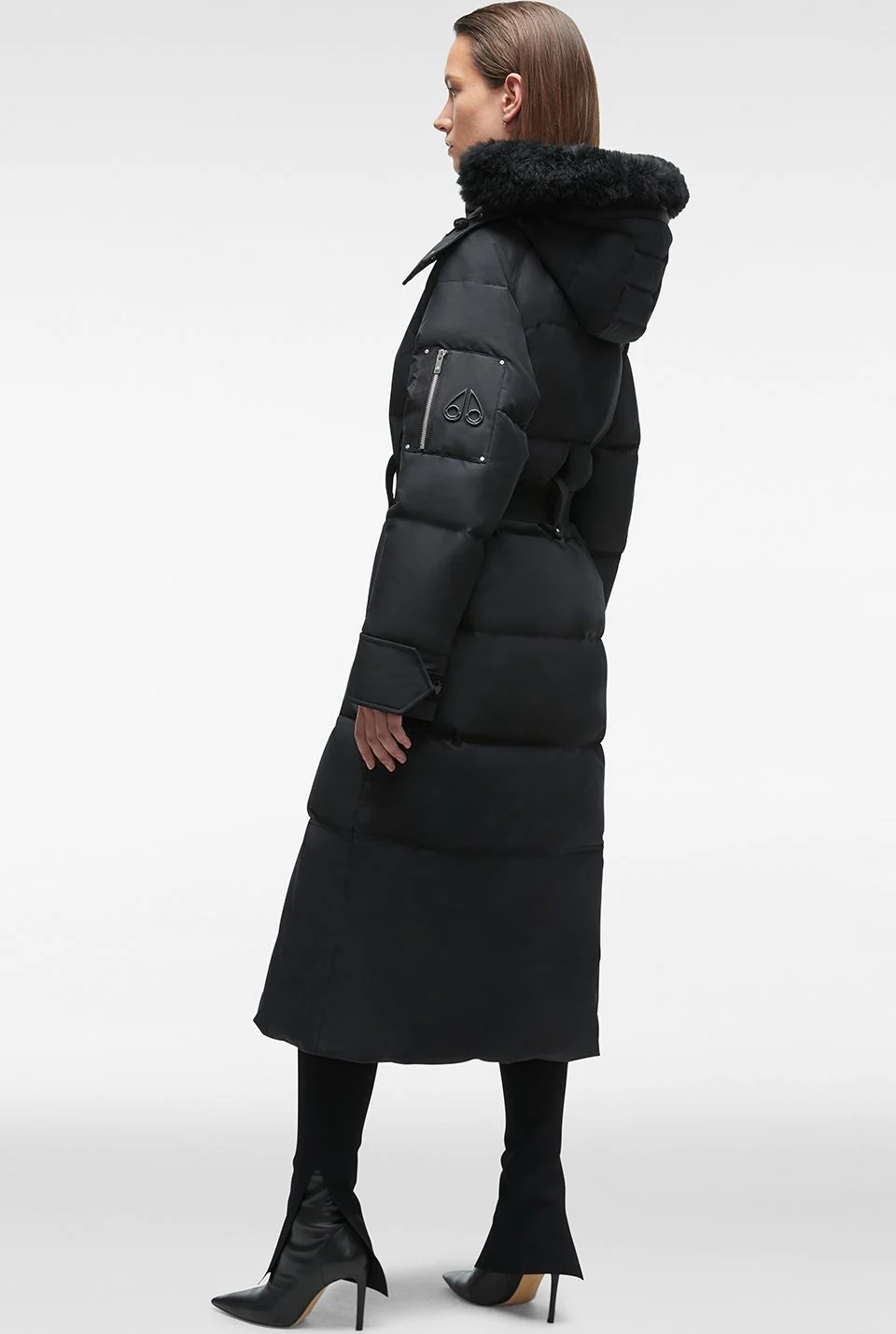 Cloud Long Parka Black With Fur - Image 3