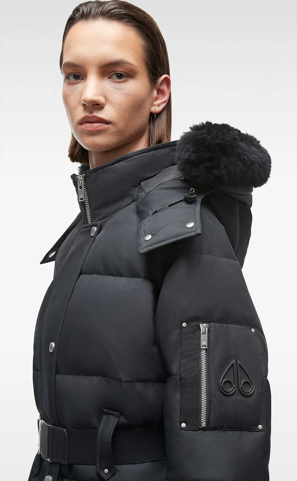 Cloud Long Parka Black With Fur - Image 4