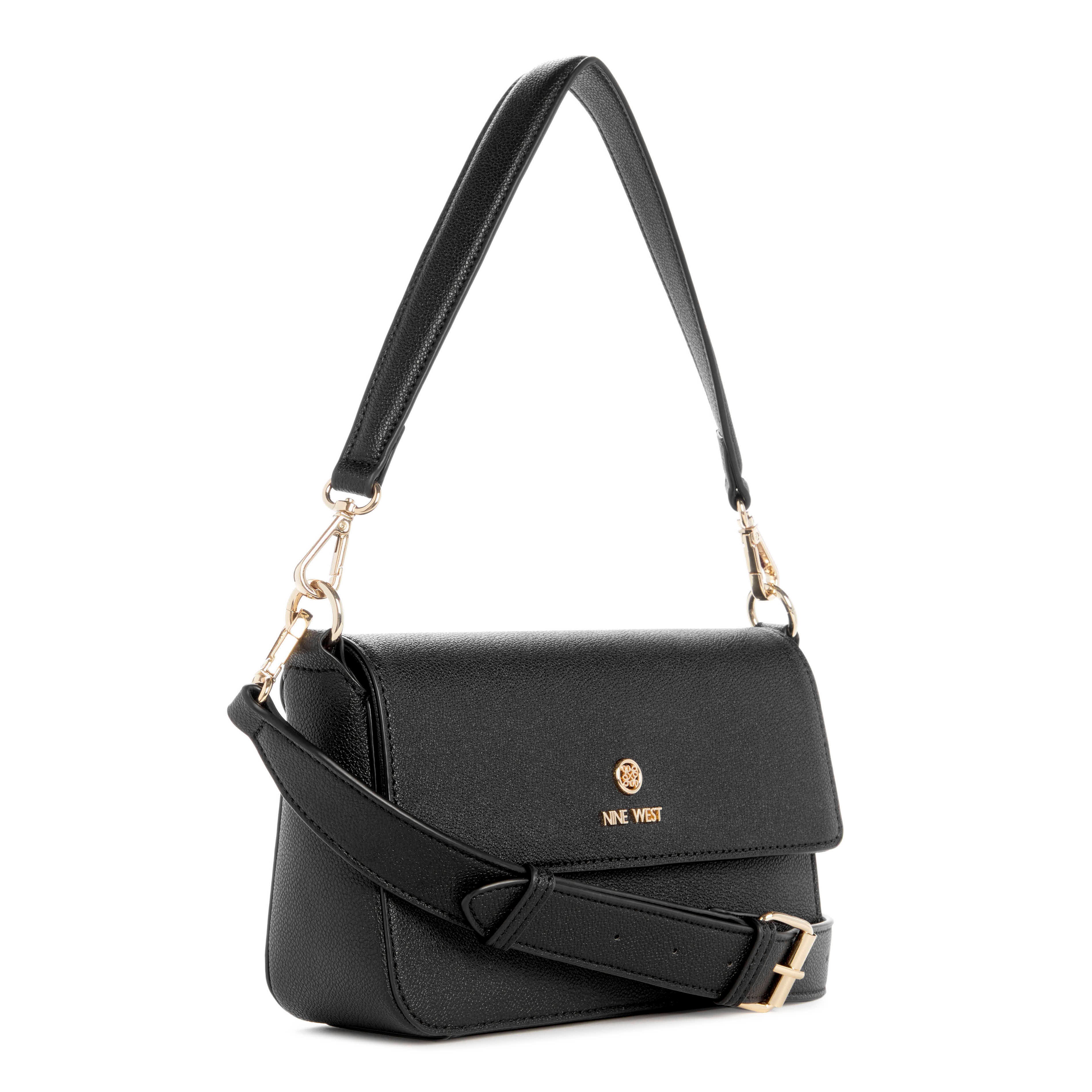Siera Flap Shoulder Bag Black - Image 3