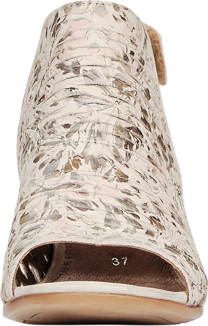 Beige Metallic Perforated Sandal - Image 4