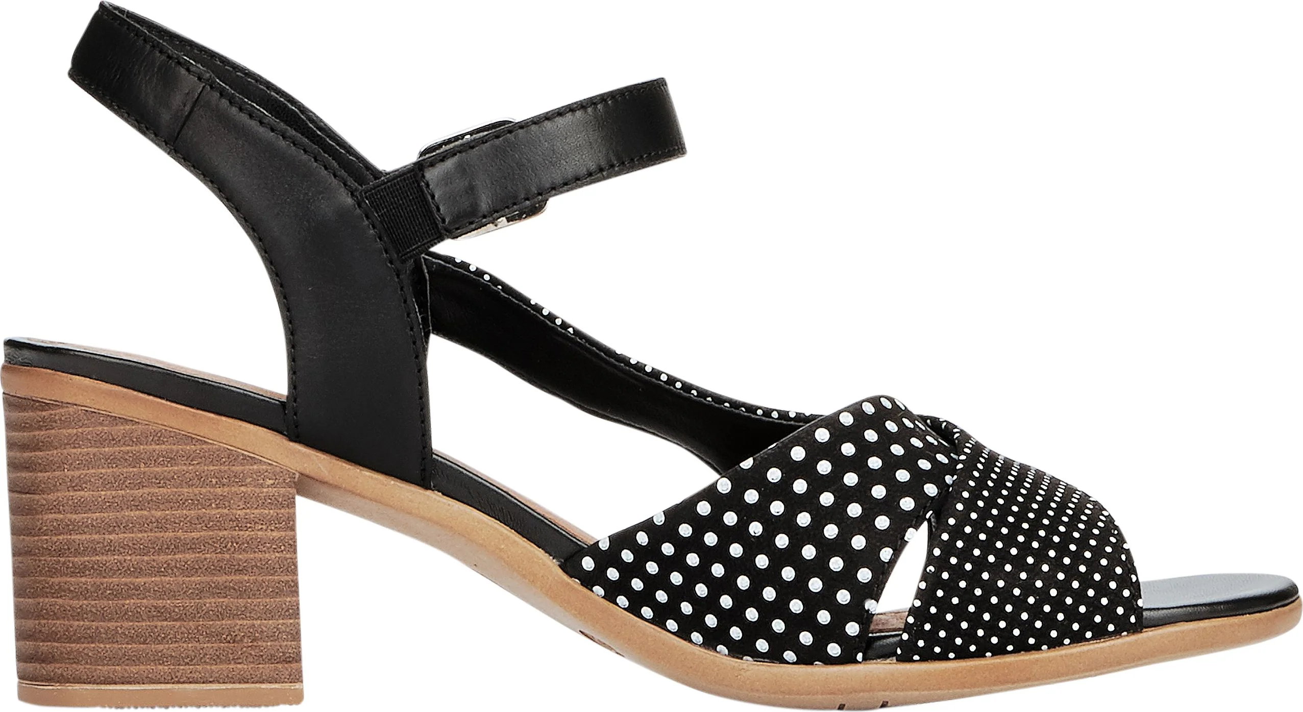 Black Dressy Sandal Polka Dot - Image 2