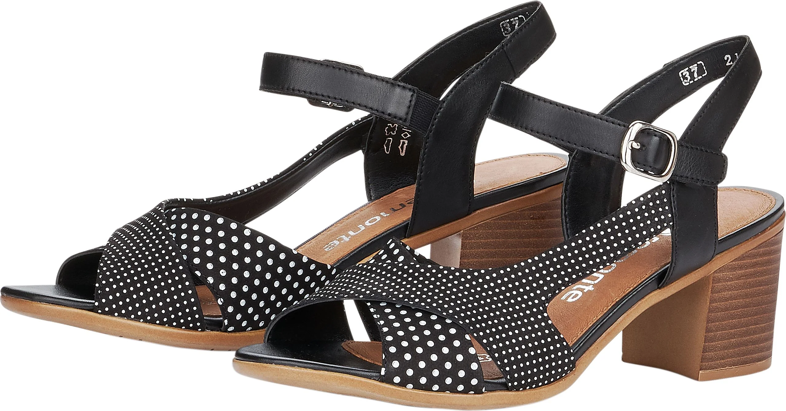 Black Dressy Sandal Polka Dot - Image 8