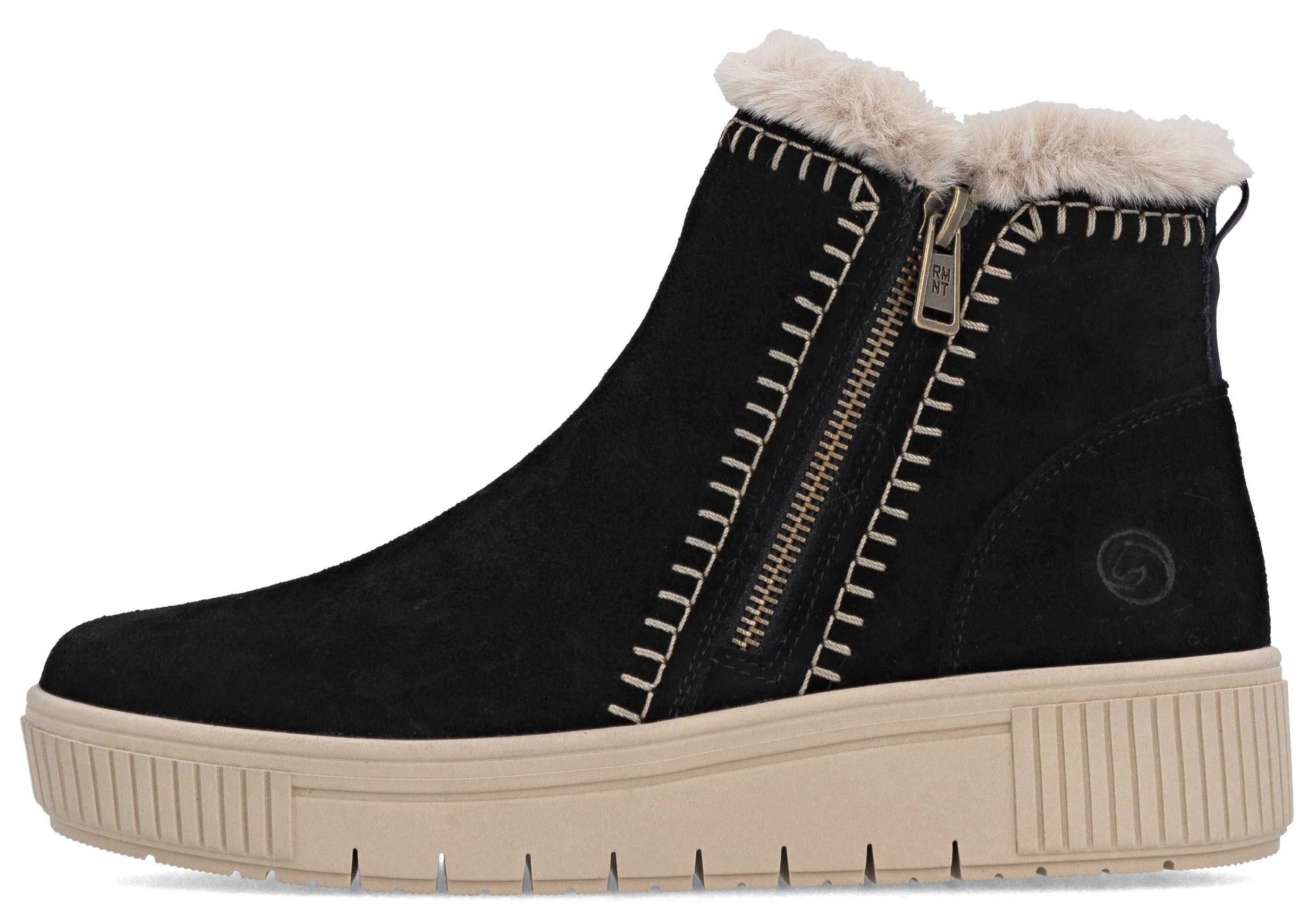 Black Side Zip Ankle Boot - Image 2