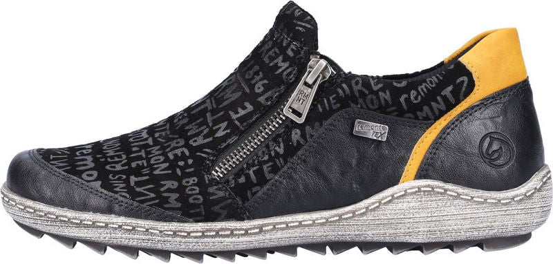 Black Slip On With Side Zip - Image 3