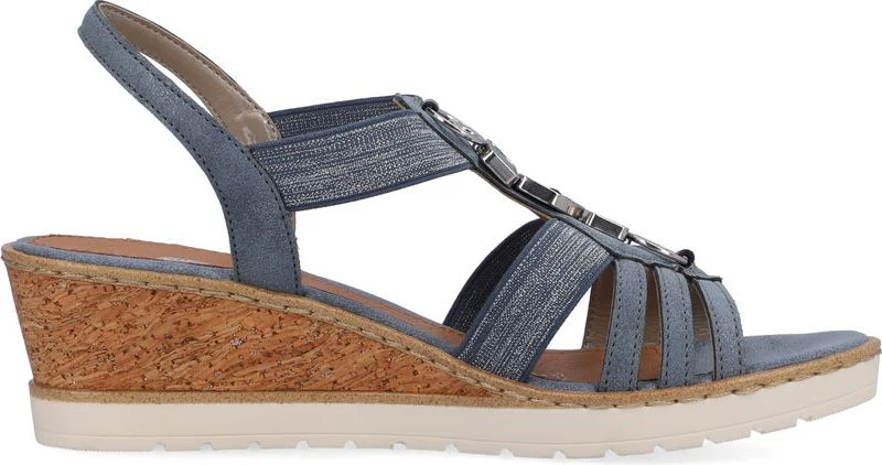 Blue Elastic Pull On Sandal - Image 2