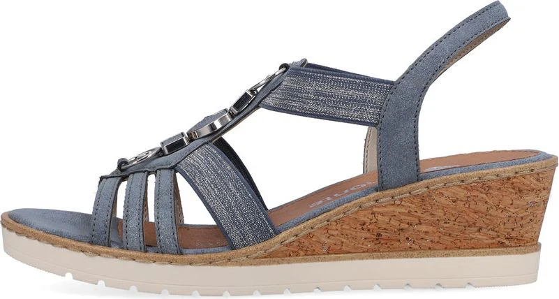 Blue Elastic Pull On Sandal - Image 3