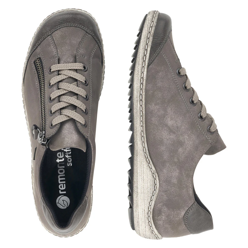 Grey Lace Shoe Side Zip - Image 9