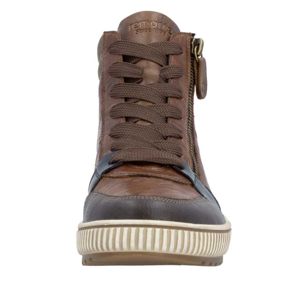 Tan Lace Up W Side Zip - Image 4