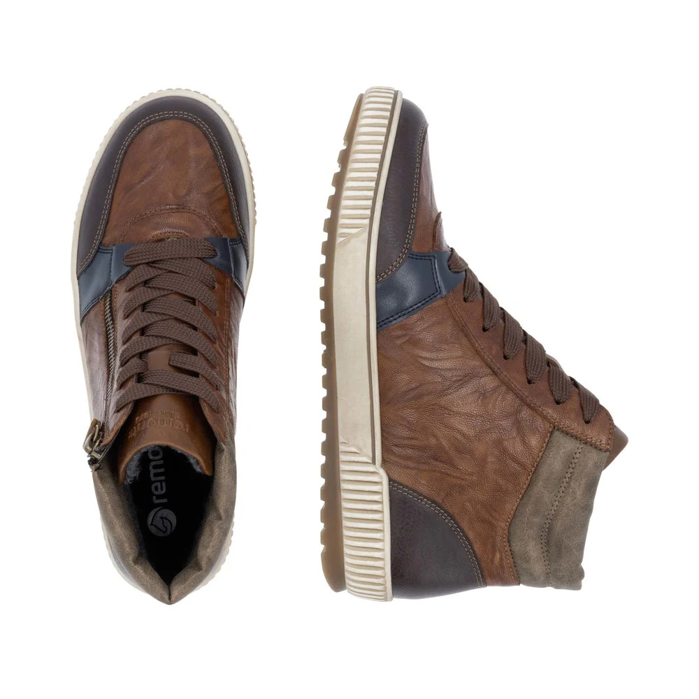 Tan Lace Up W Side Zip - Image 9