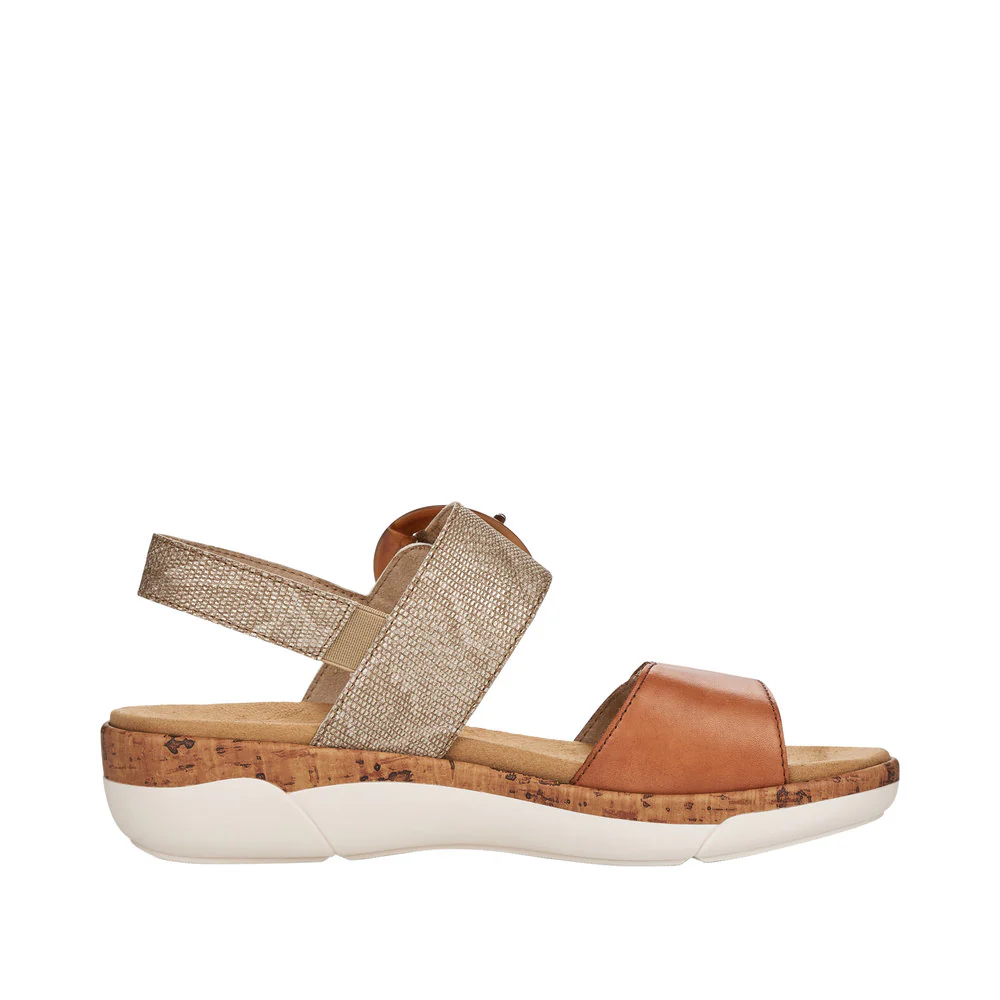 Tan Metallic Sandal - Image 2