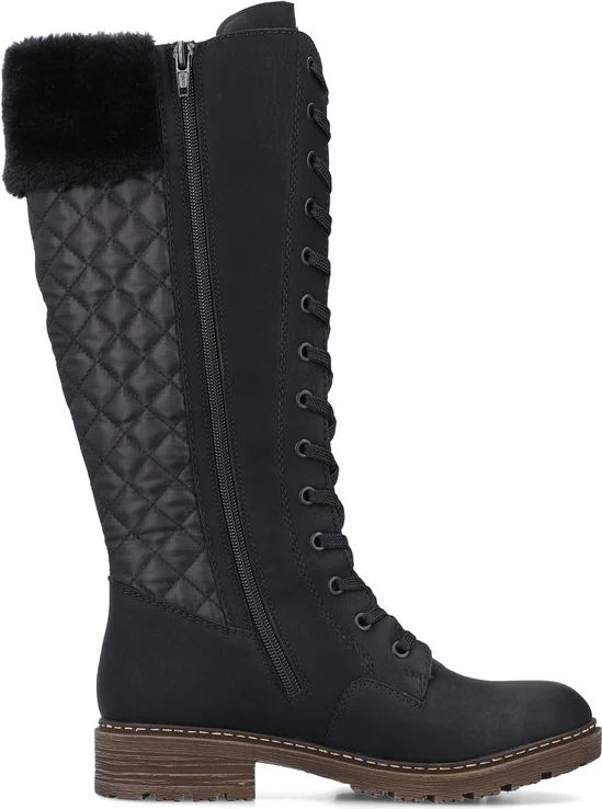Black Tall Warm Lined Boot - Image 2
