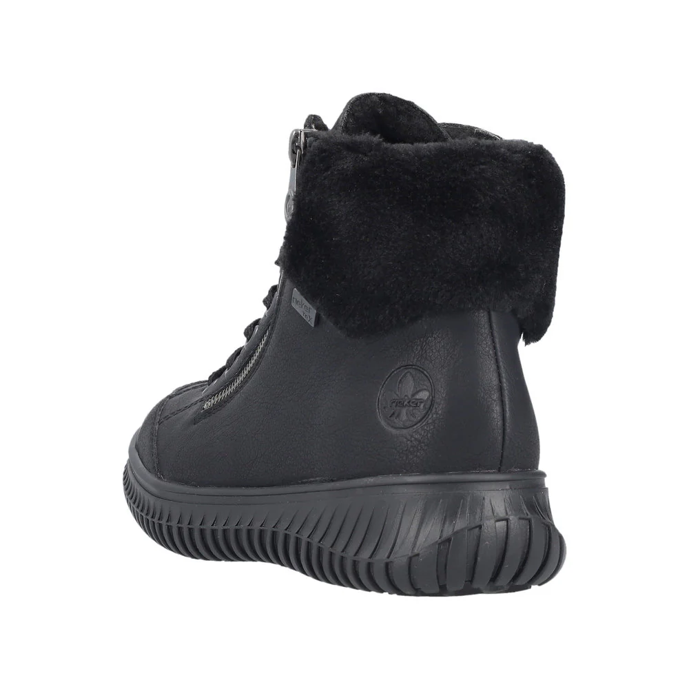 Black Warmlined Lace Up Boot - Image 7