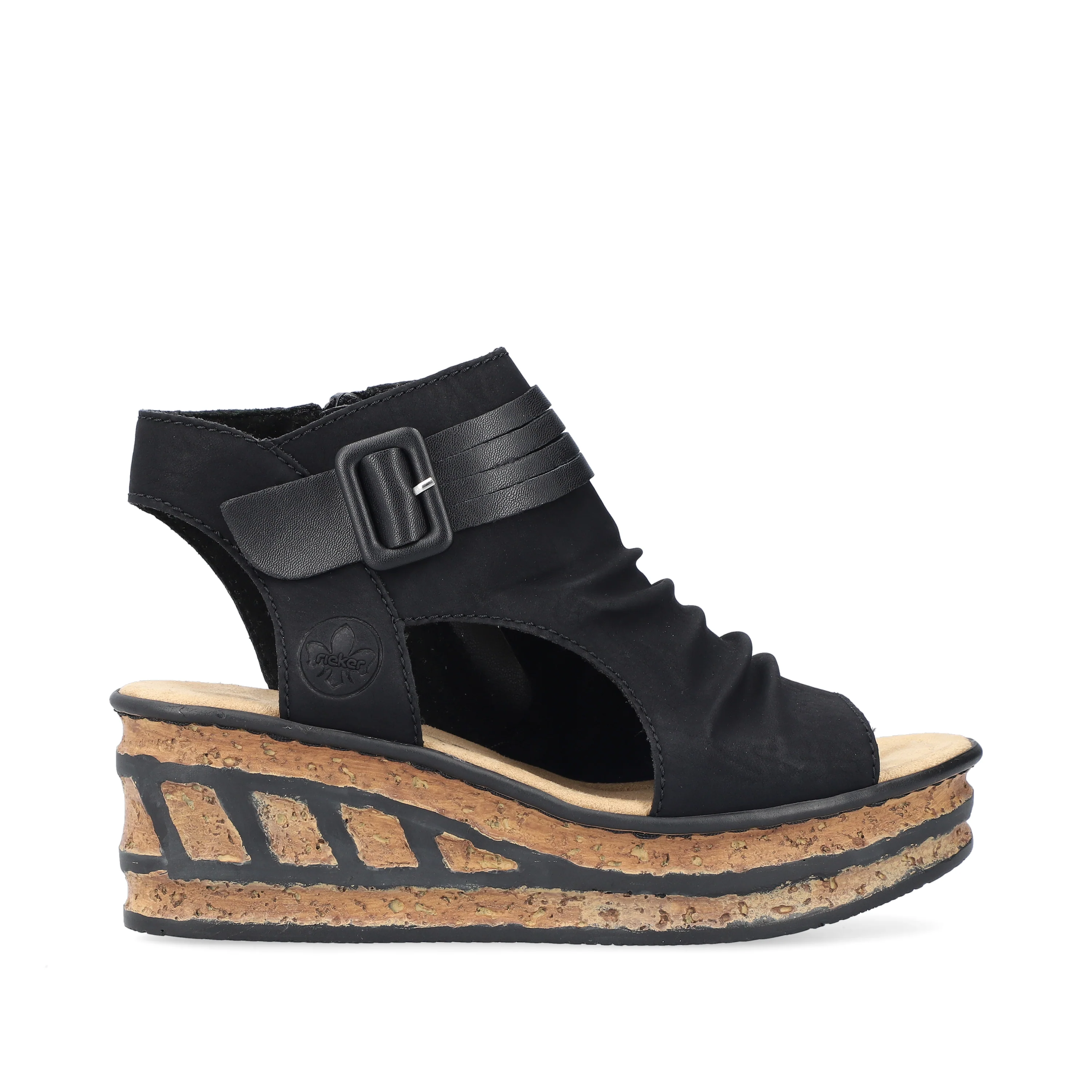 Black Wedge Sandal - Image 2