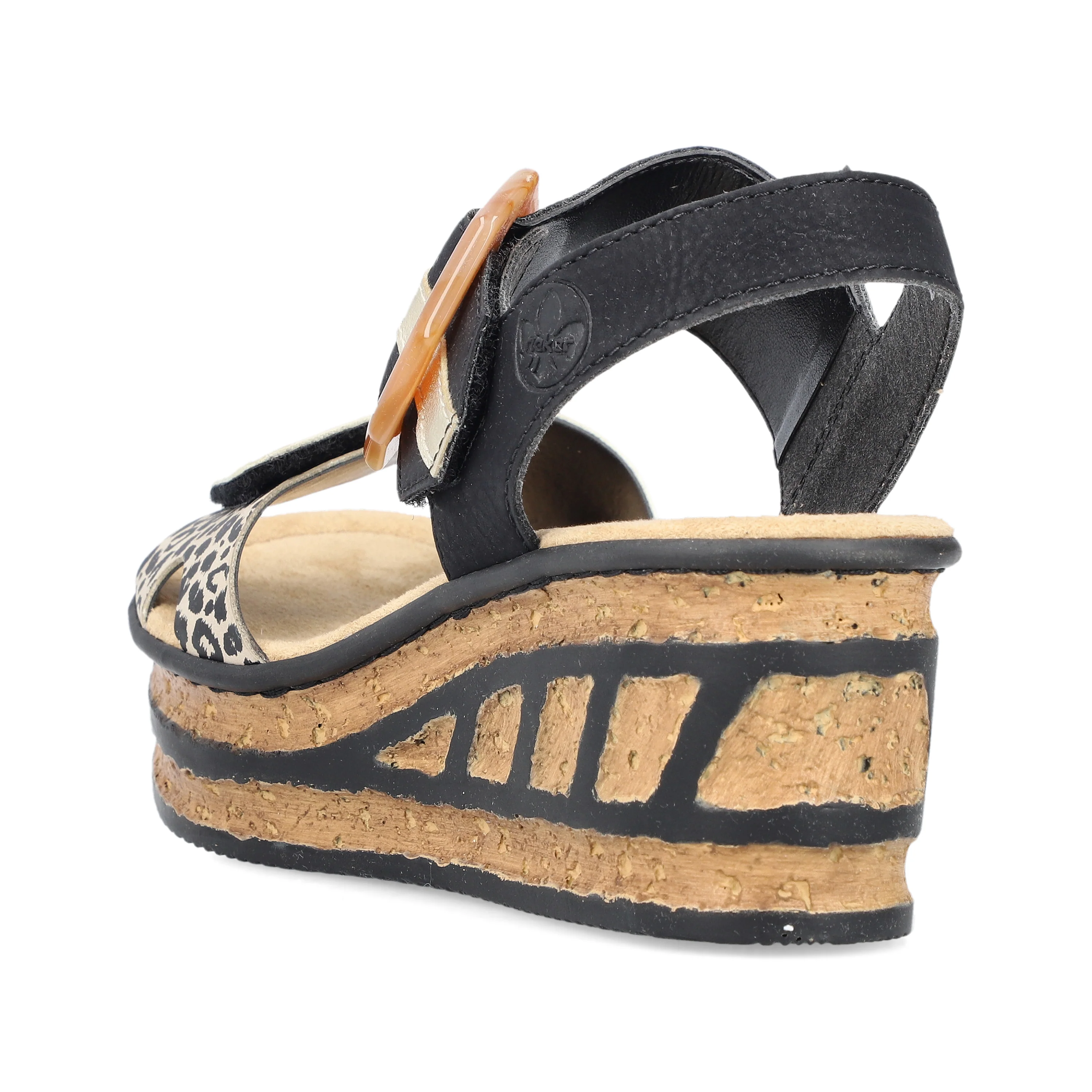 Ginger Black Wedge Sandal - Image 4