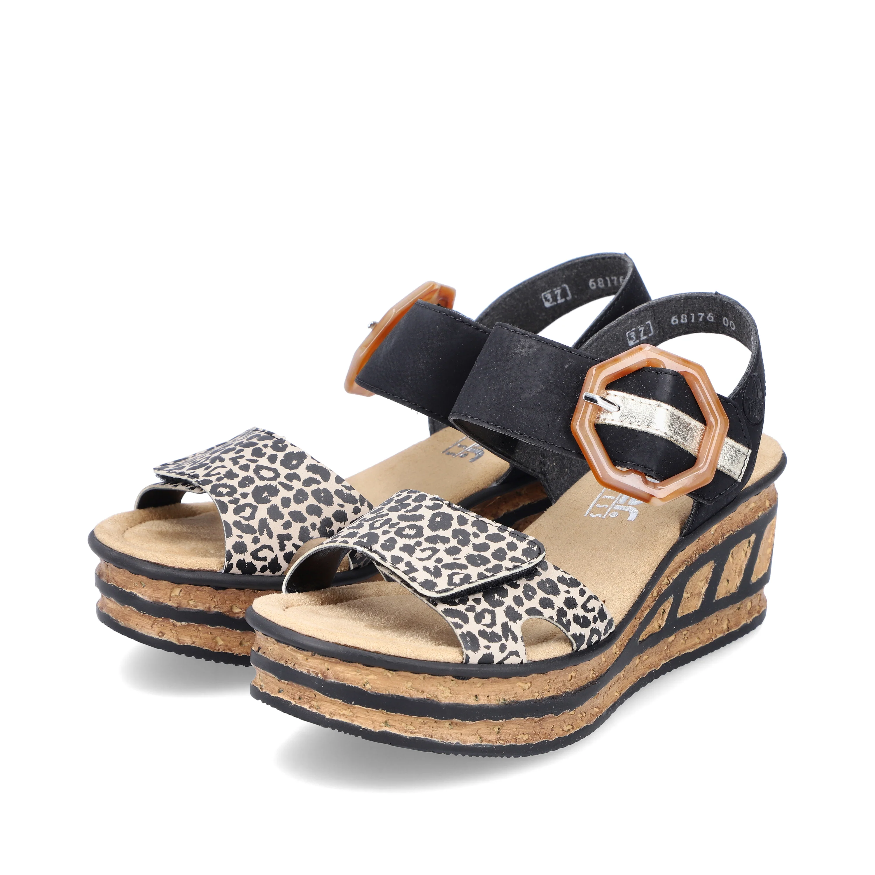 Ginger Black Wedge Sandal - Image 6