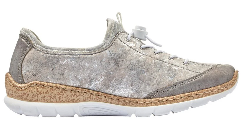 Grey Elastic Lace Slip On - Image 2
