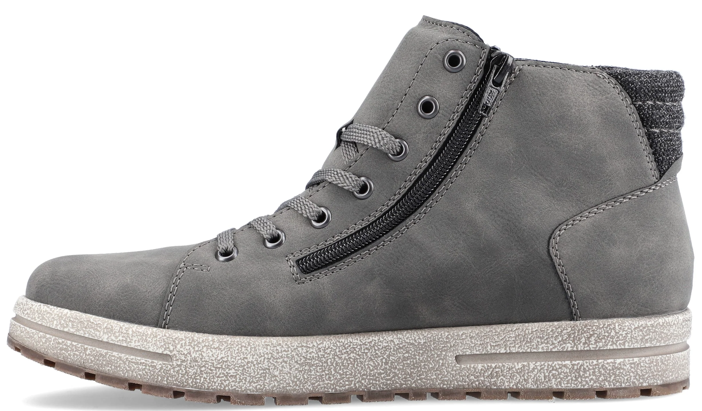 Grey Lace Up Boot - Image 2