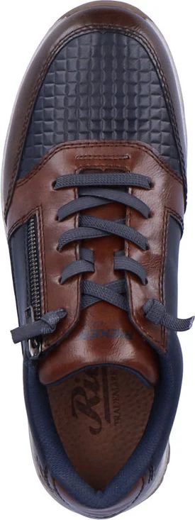 Navy Lace Up With Side Zip - Image 6