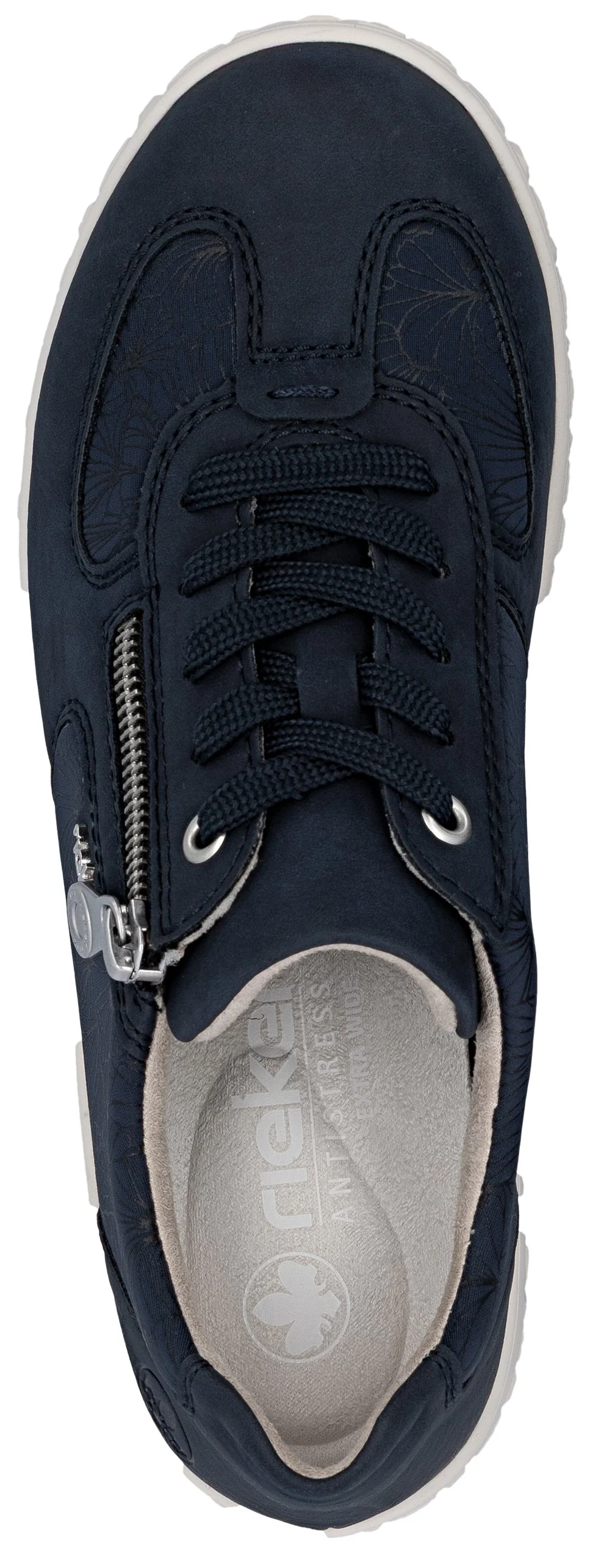 Navy Lace Up W Side Zip - Image 3