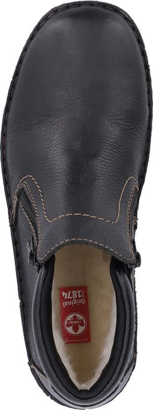 Warm Ankle Side Zip Boot Black - Image 6