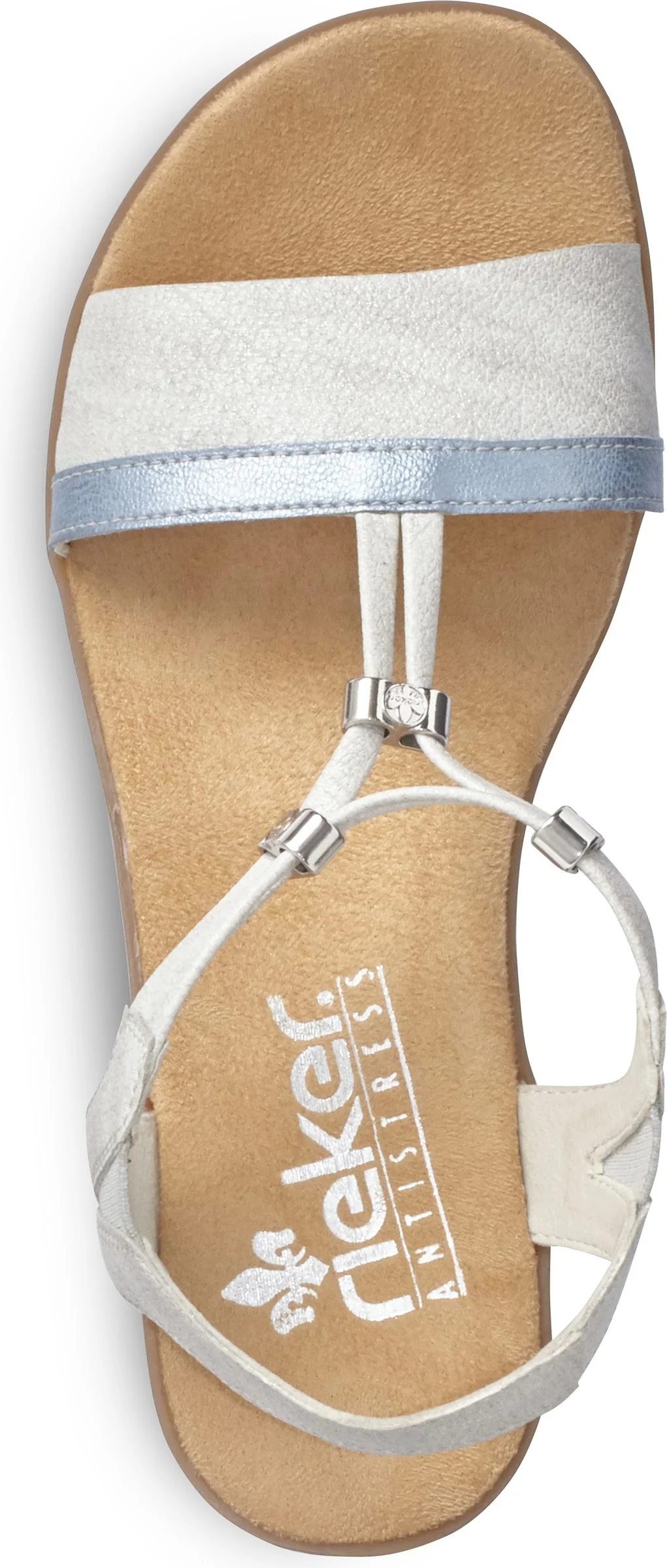 White/Silver Strappy Sandal - Image 5