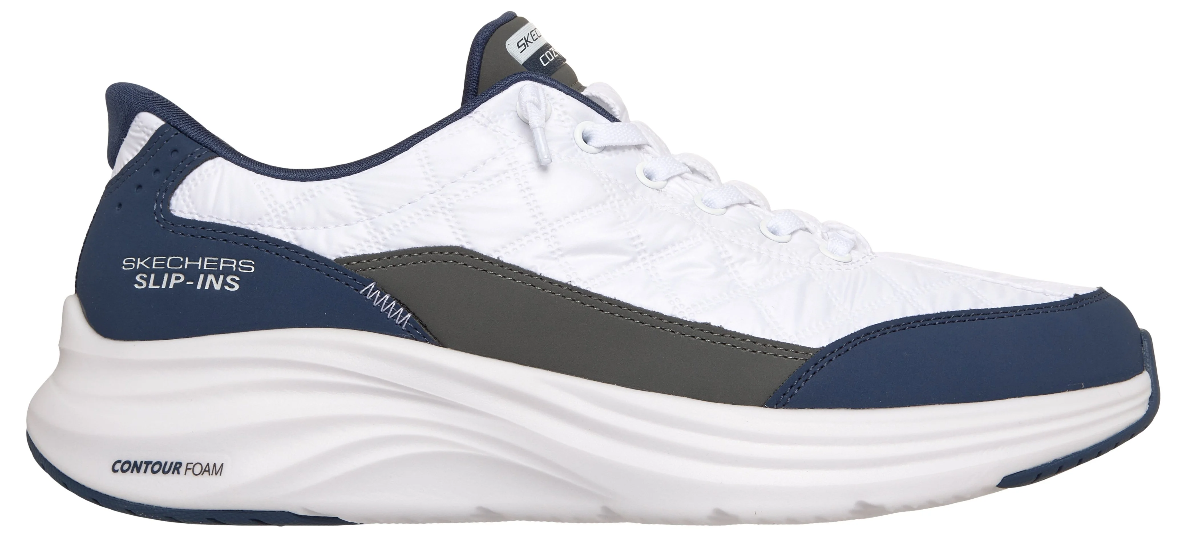 Slip-ins Countour Foam Cozy Fit White/Navy - Image 2