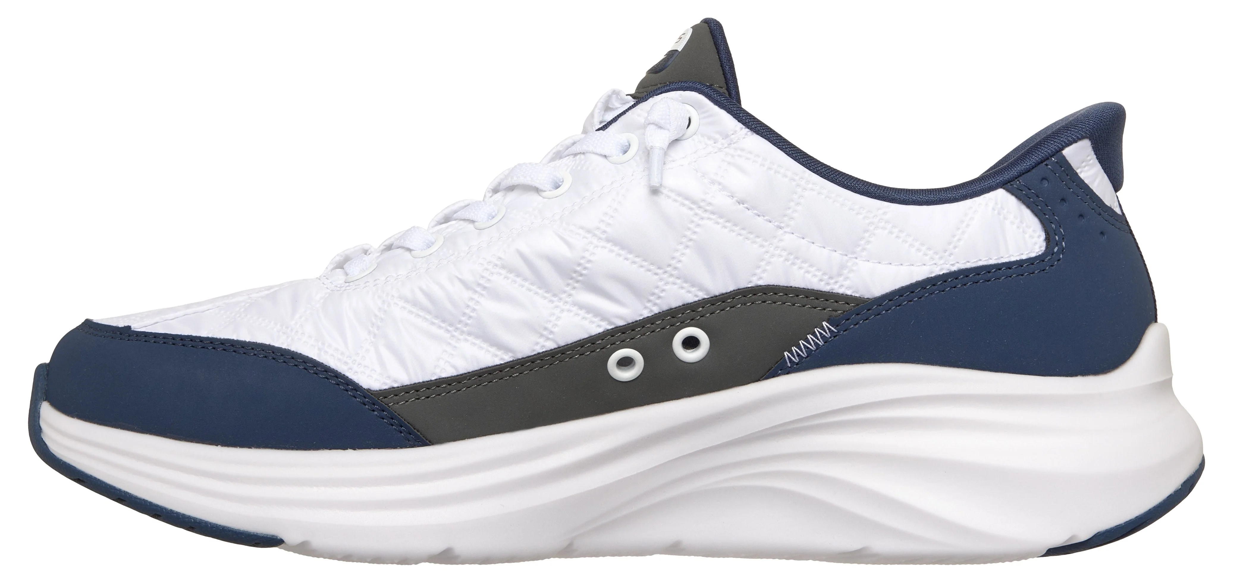 Slip-ins Countour Foam Cozy Fit White/Navy - Image 3