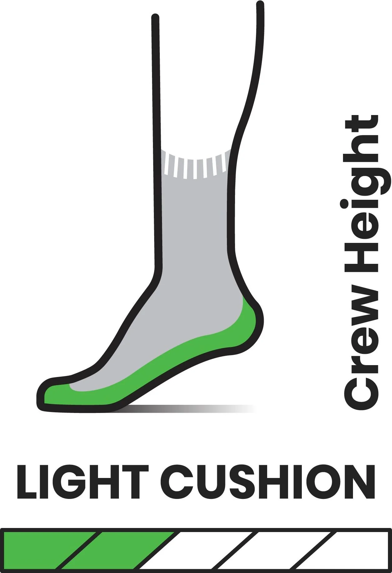 Classic Hike Light Cushion Mountain Pattern Crew Deep Navy - Image 2