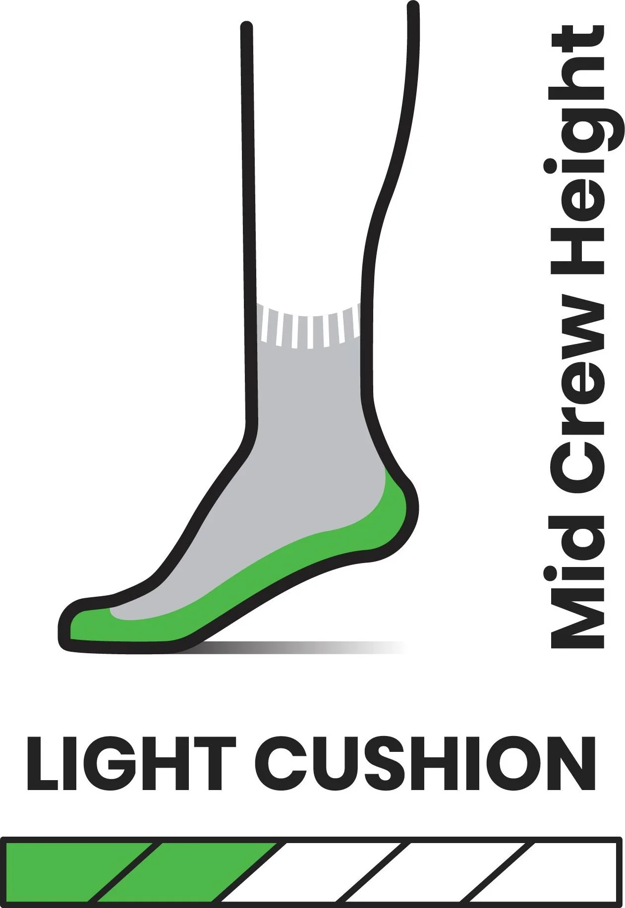 Performance Hike Light Cushion Ethno Graphic Mid Crew Lunar Grey - Image 3