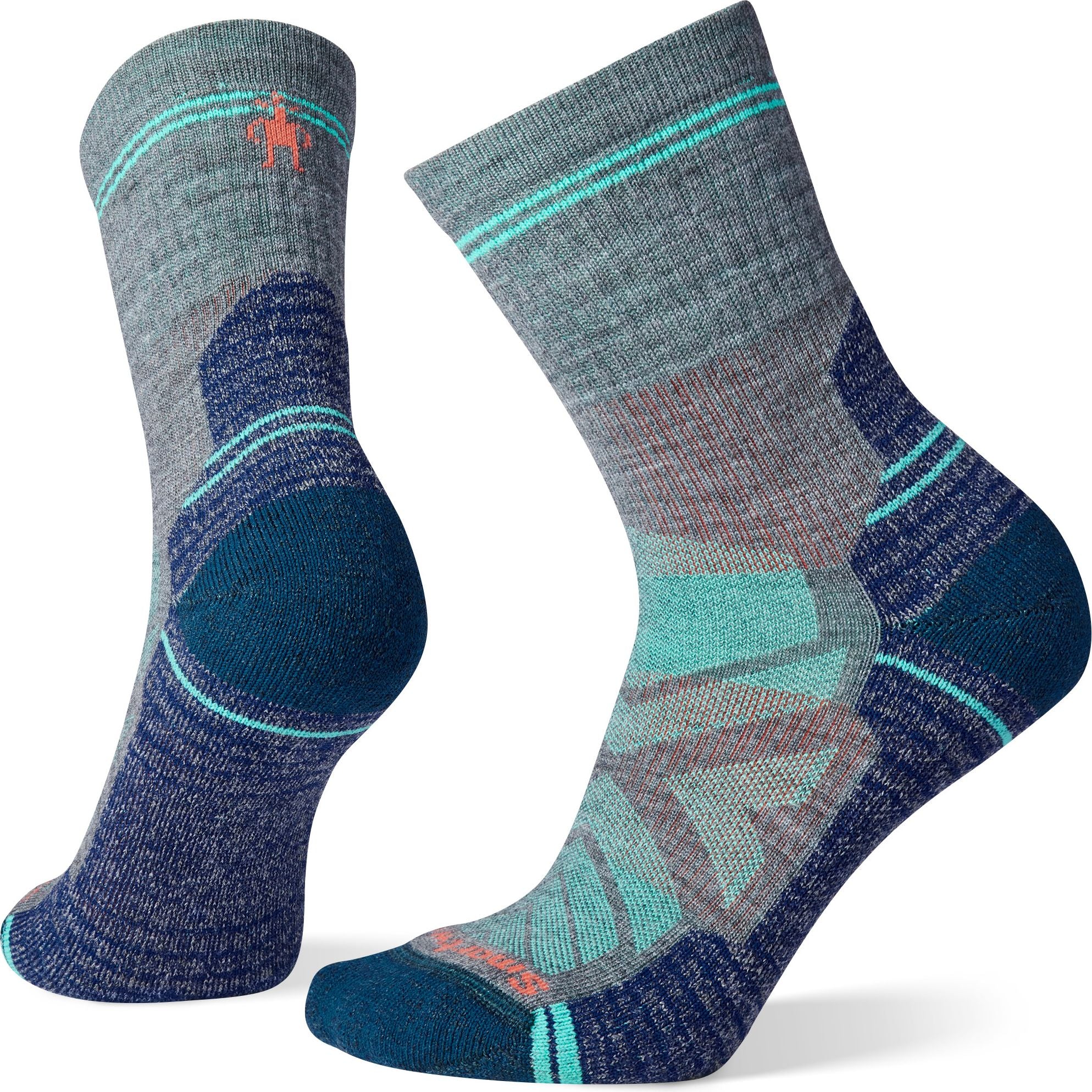 W Hike Light Cushion Mid Crew Socks Medium Gray