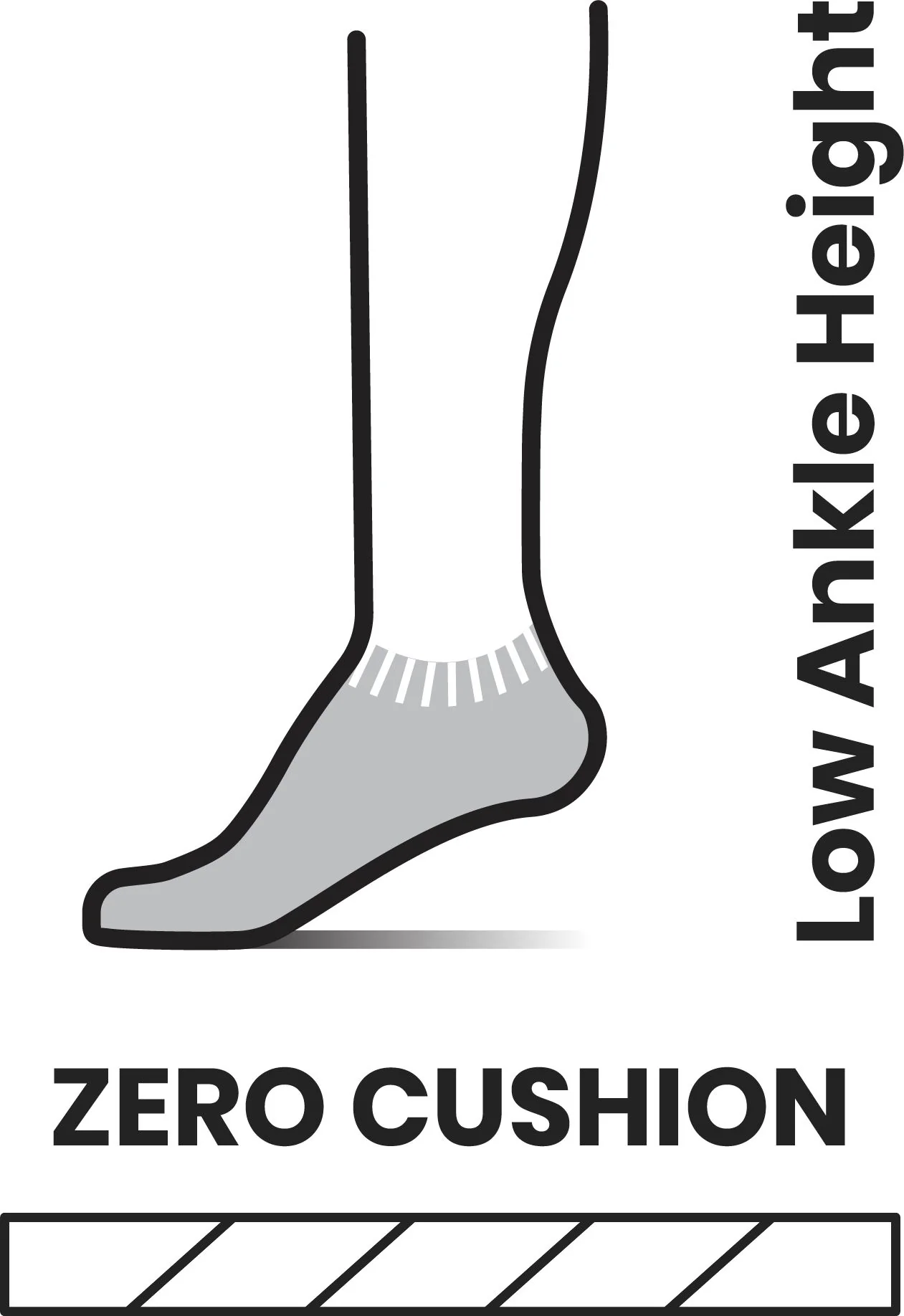 Women's Run Zero Cushion Low Ankle Mist Blue - Image 2