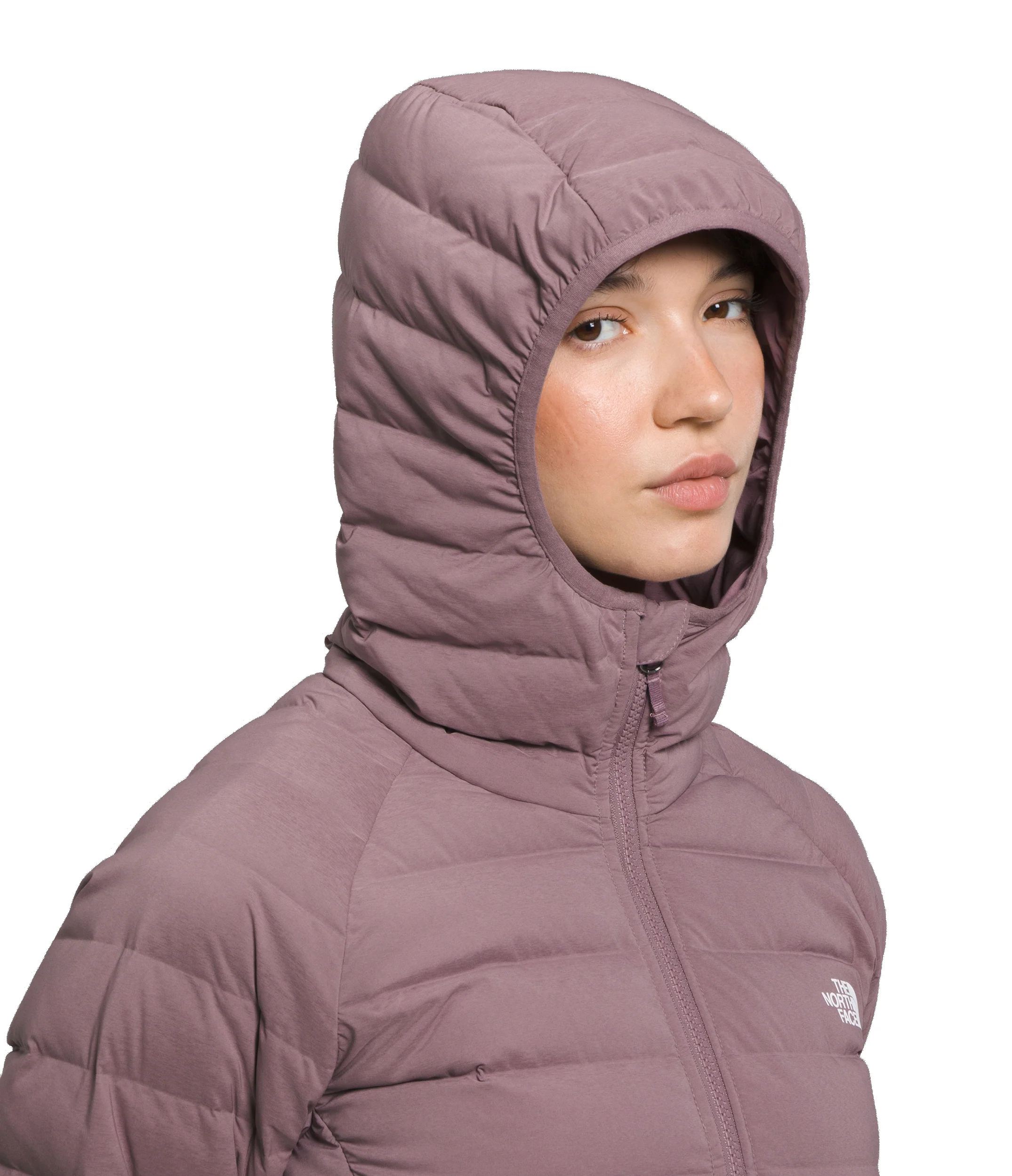 Women's Belleview Stretch Down Hoodie Fawn Grey - Image 4