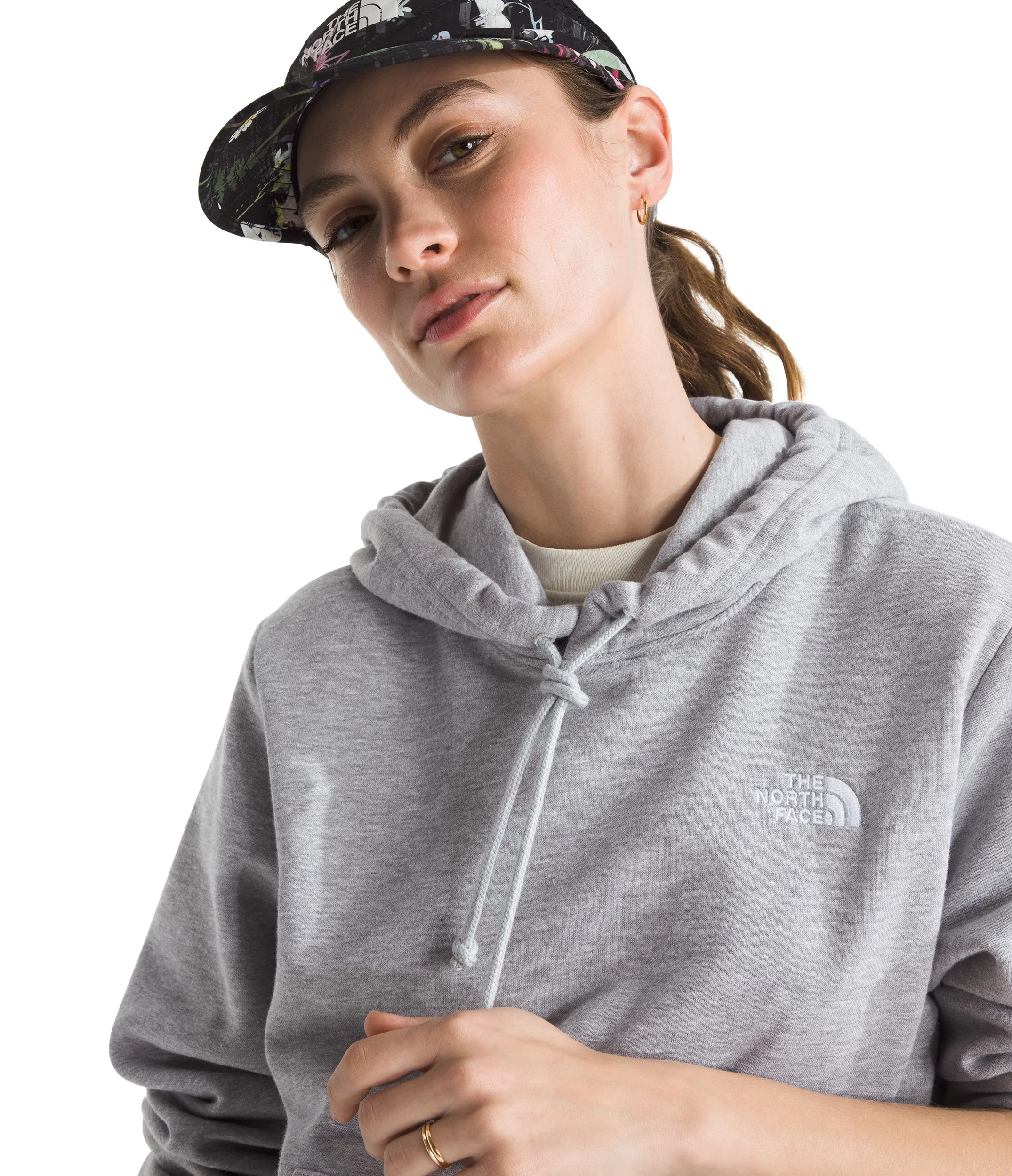 Women's Evolution Simple Dome Regular Hoodie TNF Pale Grey Heather - Image 2