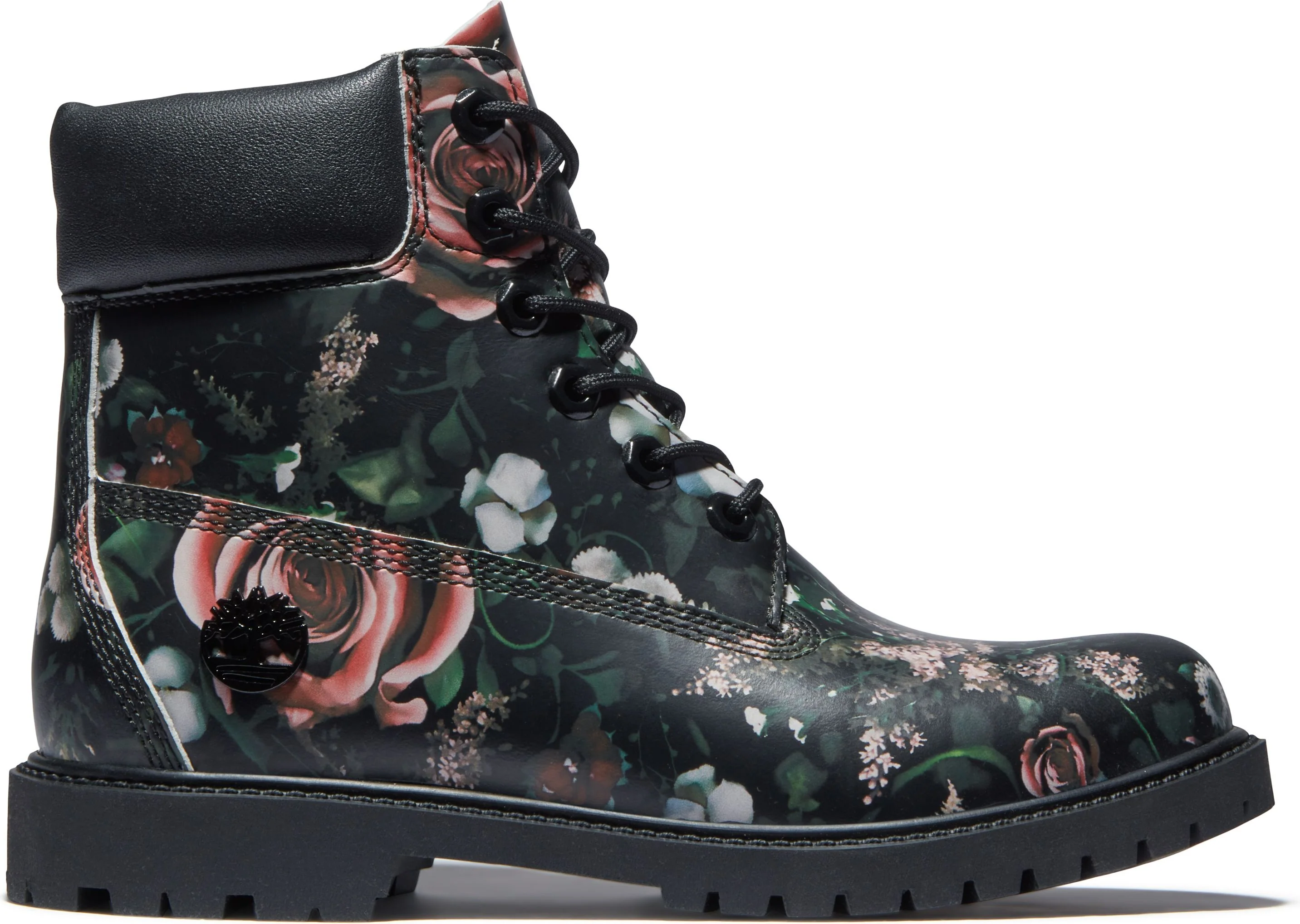 Women's 6inch Waterproof Boot Black Floral - Image 2