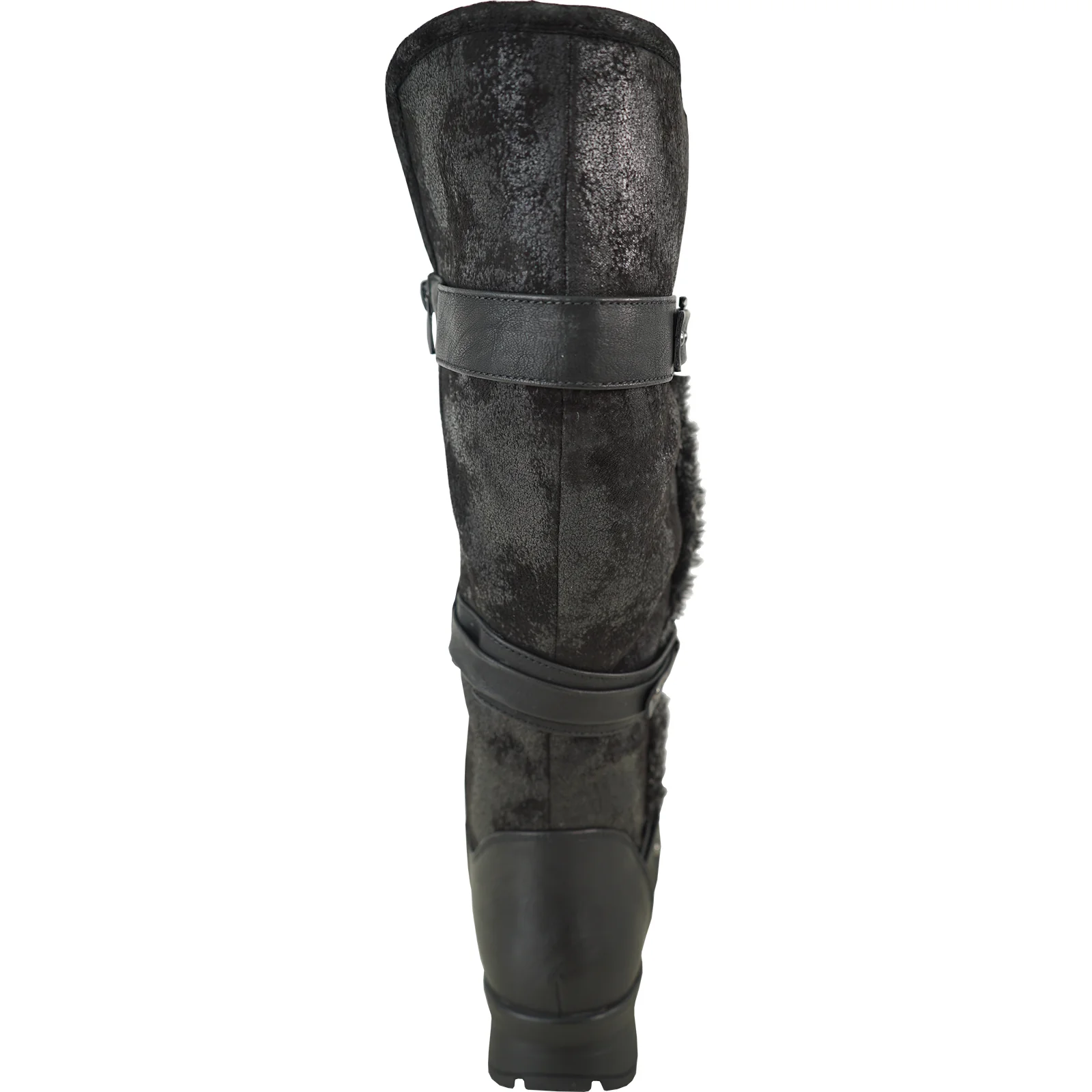 Tall Fur Lined Black Boot - Image 5